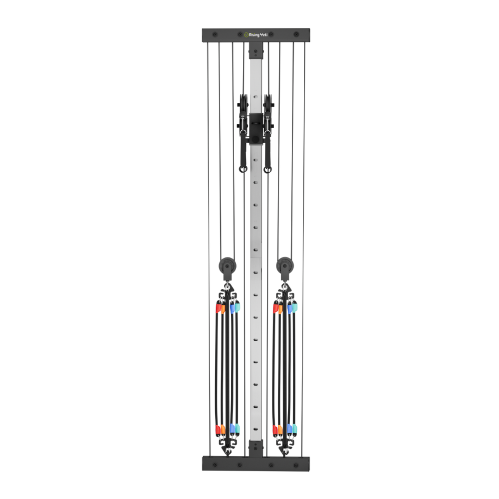 Wall-Mounted Dual Adjustable Cable Pulley System