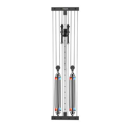 Wall-Mounted Dual Adjustable Cable Pulley System